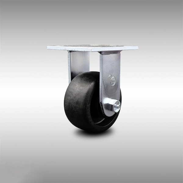 4 Inch Stainless Steel Glass Filled Nylon Wheel Rigid Caster with Ball Bearing